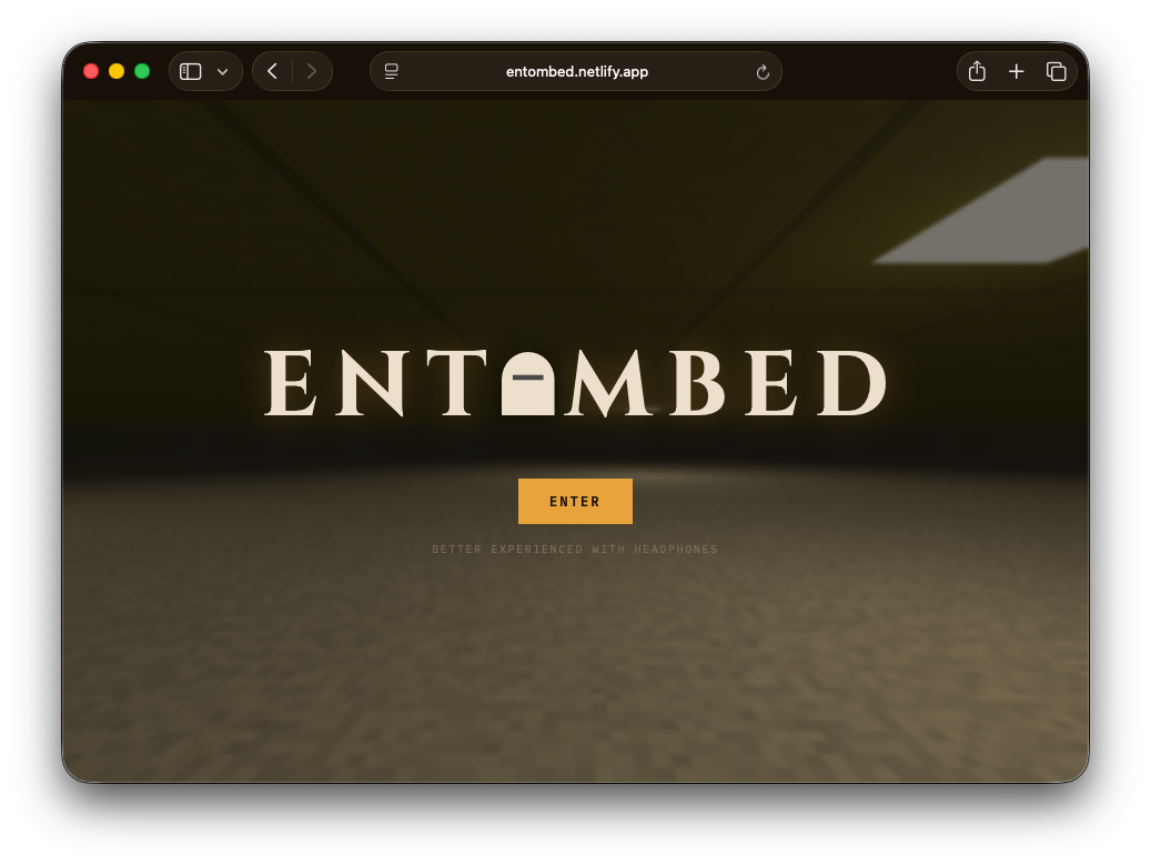Entombed in Three.js